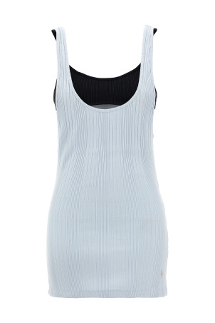 Logo ribbed top BLUE