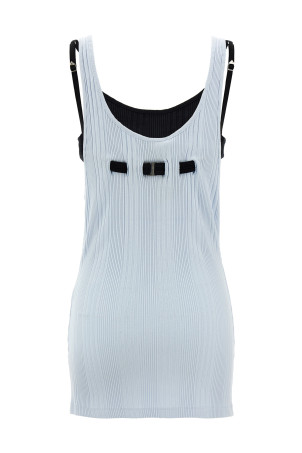 Logo ribbed top BLUE