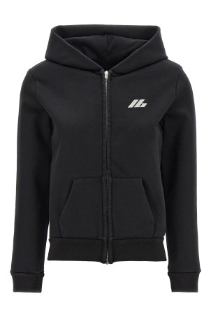 Logo print hoodie Black