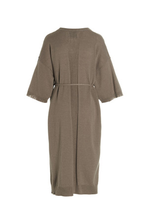 Knit long dress Beige