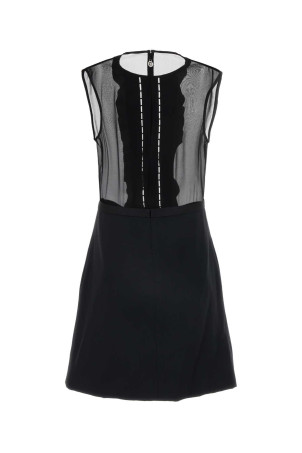 Черное мини-платье из жоржет VERSACE (10153841A00523) Черное мини-платье из жоржет VERSACE (10153841A00523)