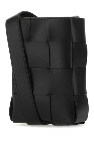 Black leather phone case BOTTEGA VENETA (729298VBWD3)