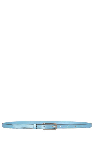 Кожаный ремень с фольгой, светло-голубой EÉRA (BELA13TURQUOISE)