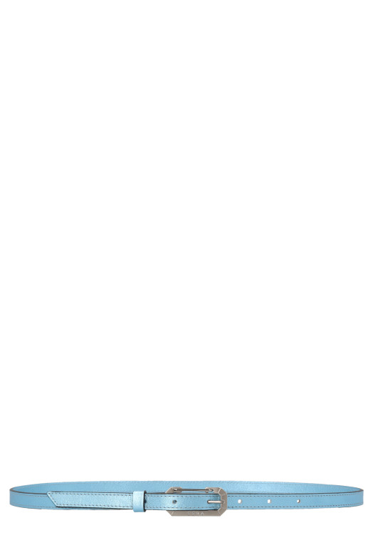 Шкіряний ремінь з фольгою, світло-блакитний EÉRA (BELA13TURQUOISE)