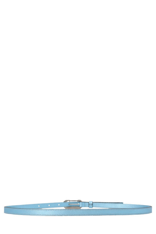 Шкіряний ремінь з фольгою, світло-блакитний EÉRA (BELA13TURQUOISE)