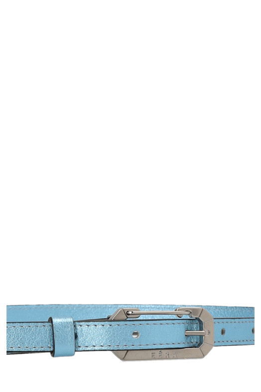 Шкіряний ремінь з фольгою, світло-блакитний EÉRA (BELA13TURQUOISE)