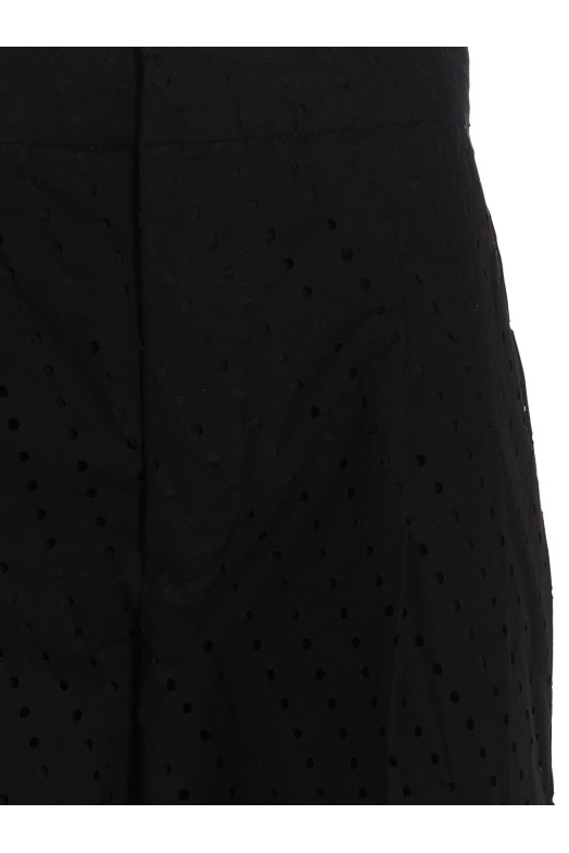 pleated t-shirt Black