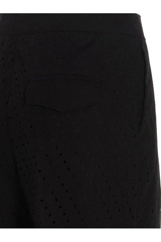 pleated t-shirt Black