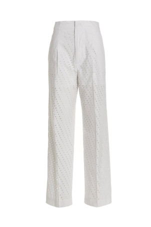 Visible button jeans White