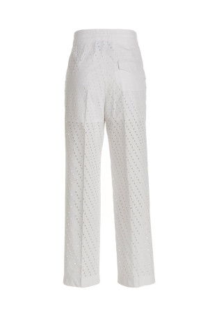 Visible button jeans White