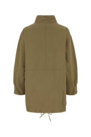 Платье из хлопковой смеси армейского зеленого цвета PRADA (P3L59HSOOO14F5) Платье из хлопковой смеси армейского зеленого цвета PRADA (P3L59HSOOO14F5)