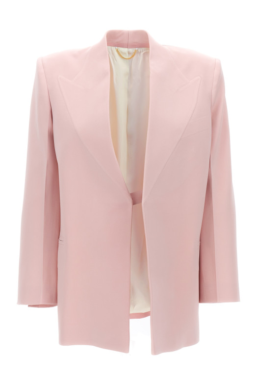 Однобортний блейзер Рожевий VICTORIA BECKHAM (1223WJK004761BBLUSH)