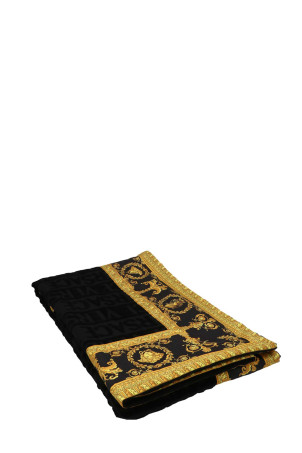 'Barocco' beach towel Black