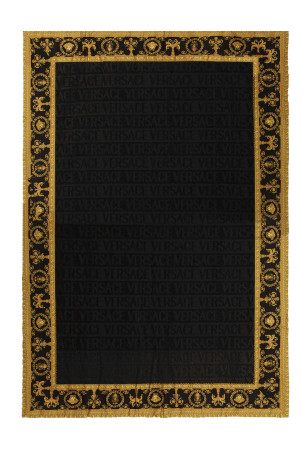 'Barocco' beach towel Black