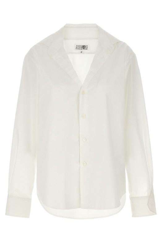 Сорочка з V-подібним вирізом Біла MM6 MAISON MARGIELA (S52DT0035S47294100) Сорочка з V-подібним вирізом Біла MM6 MAISON MARGIELA (S52DT0035S47294100)