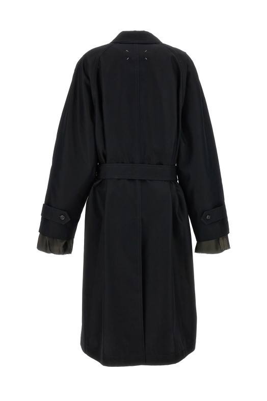Довгий однобортний тренч Чорний MAISON MARGIELA (S50AH0132S54694900) Довгий однобортний тренч Чорний MAISON MARGIELA (S50AH0132S54694900)