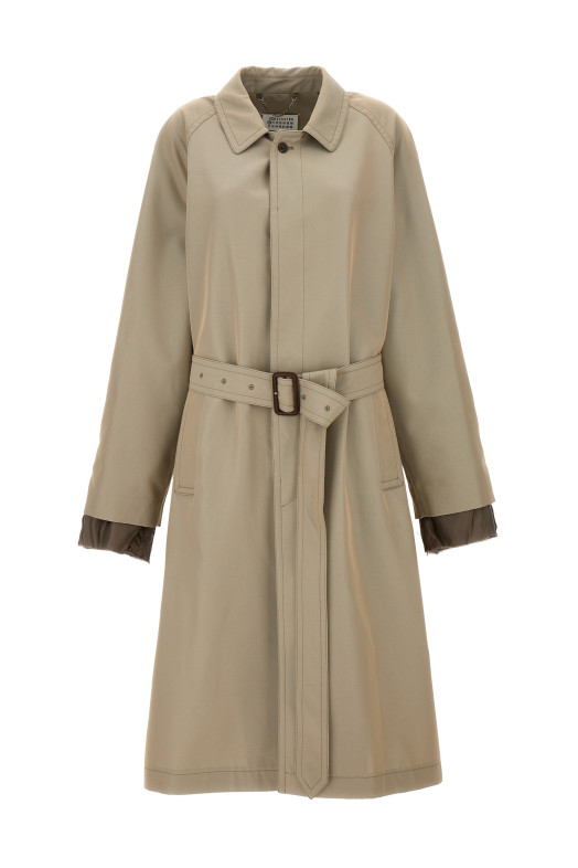 Long single-breasted trench coat Beige Long single-breasted trench coat Beige