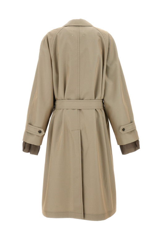 Long single-breasted trench coat Beige Long single-breasted trench coat Beige