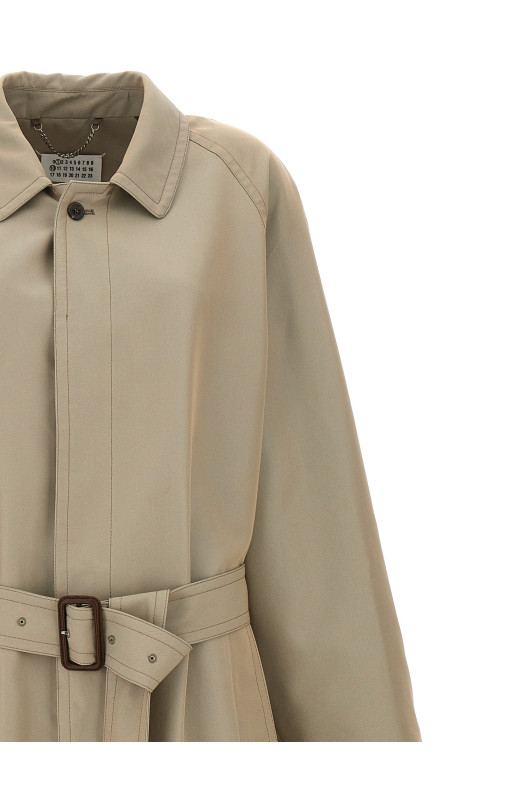 Long single-breasted trench coat Beige Long single-breasted trench coat Beige