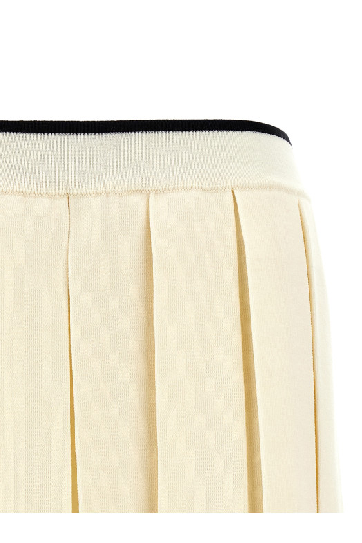 Трикотажная юбка в складку Белая THOM BROWNE (FKK132BY1037100) Трикотажная юбка в складку Белая THOM BROWNE (FKK132BY1037100)