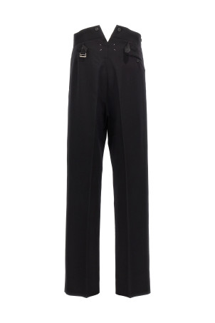 Шерстяные брюки с ремнем Черные MAISON MARGIELA (S50KA0654M35032900) Шерстяные брюки с ремнем Черные MAISON MARGIELA (S50KA0654M35032900)