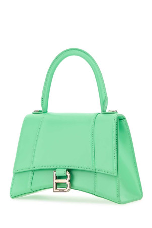 М'ятно-зелена шкіряна маленька сумочка Hourglass BALENCIAGA (5935461QJ4Y) М'ятно-зелена шкіряна маленька сумочка Hourglass BALENCIAGA (5935461QJ4Y)