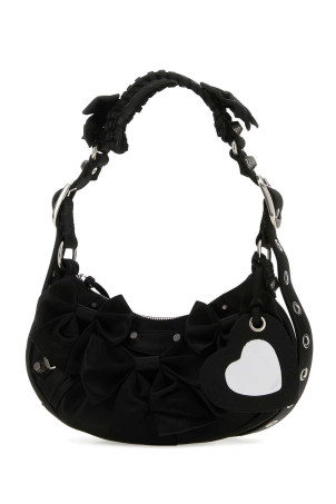 Чорна атласна сумка через плече Le Cagole XS Чорна BALENCIAGA (6713092AAWD) Чорна атласна сумка через плече Le Cagole XS Чорна BALENCIAGA (6713092AAWD)