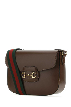 Кожаная сумка через плечо Brown Leather 1955 Horsebit GUCCI (70045718YSG) Кожаная сумка через плечо Brown Leather 1955 Horsebit GUCCI (70045718YSG)