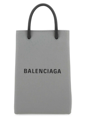 Серый кожаный чехол для телефона BALENCIAGA (7577730AI2N)