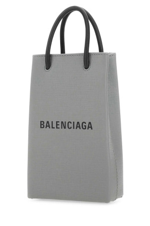 Серый кожаный чехол для телефона BALENCIAGA (7577730AI2N)