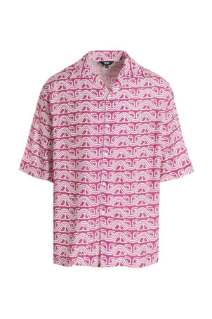 Футболка с волнистым логотипом, фуксия GCDS (SS23M24072347)