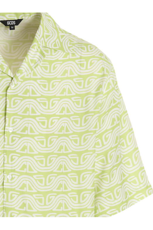 Футболка з хвилястим логотипом Зелена GCDS (SS23M24072351)