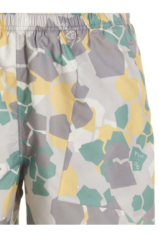 Печатные пляжные шорты Разноцветные OBJECTS IV LIFE (OBJ00230714YELCAM)