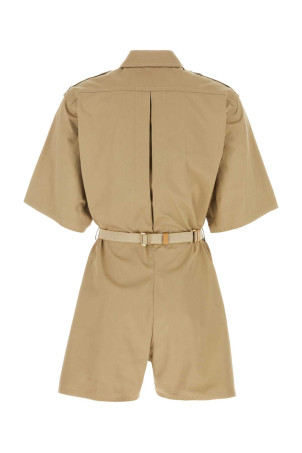 Khaki cotton jumpsuit PRADA (P293HTSOOO14WQ)