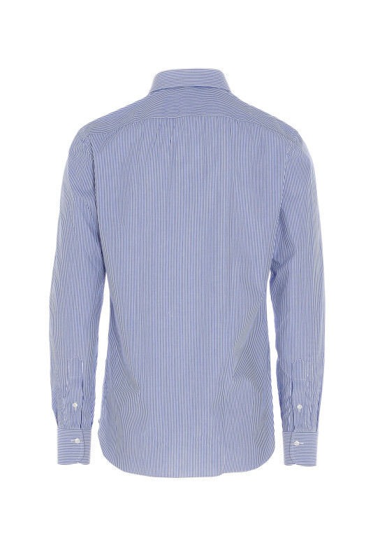 Полосатая хлопковая рубашка СИНЯЯ BORRIELLO (140134)