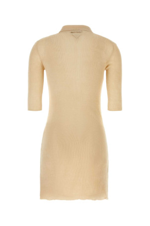 Sand cotton polo dress PRADA (23A00SOOO15E4) Sand cotton polo dress PRADA (23A00SOOO15E4)
