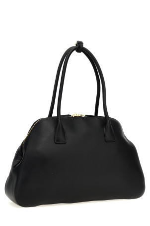 Medium leather shopping bag Black Medium leather shopping bag Black