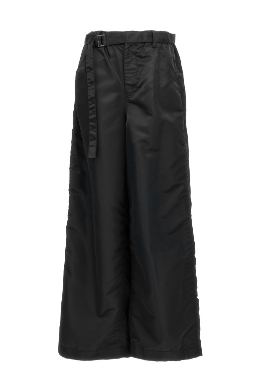 Nylon twill pants Black Nylon twill pants Black