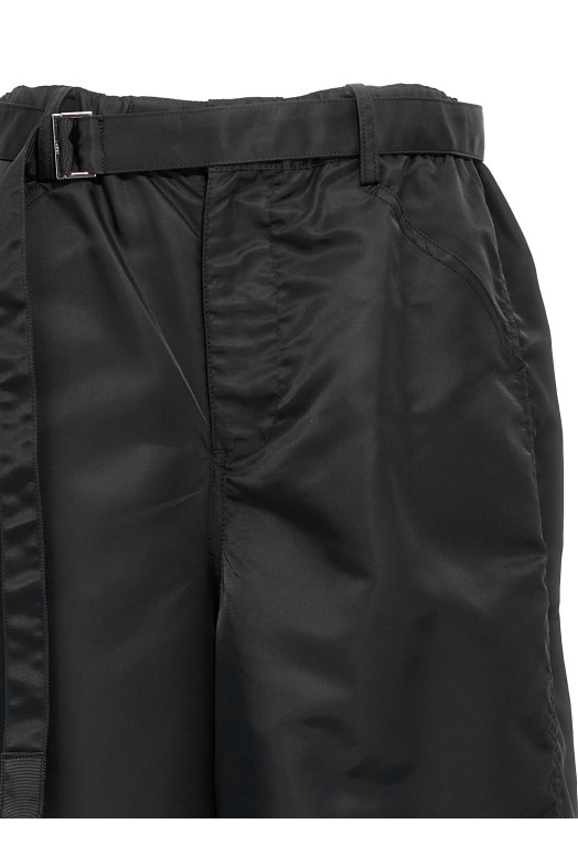 Nylon twill pants Black Nylon twill pants Black