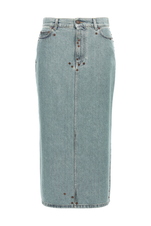 Rivets denim skirt BLUE