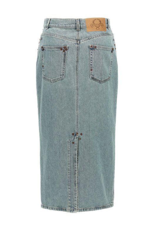 Rivets denim skirt BLUE