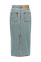 Rivets denim skirt BLUE