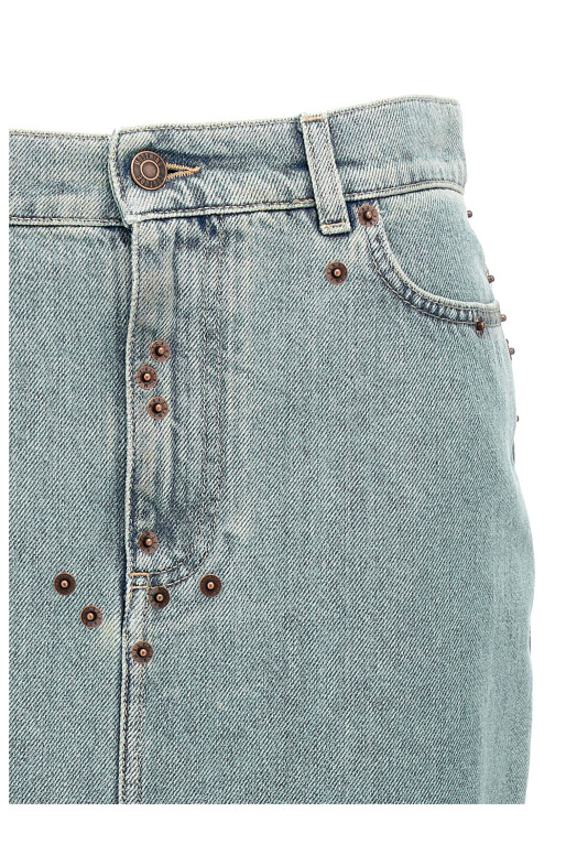 Rivets denim skirt BLUE