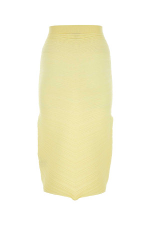 Желтый эластичный юбка из смешанного хлопка BOTTEGA VENETA (772438V3N70)