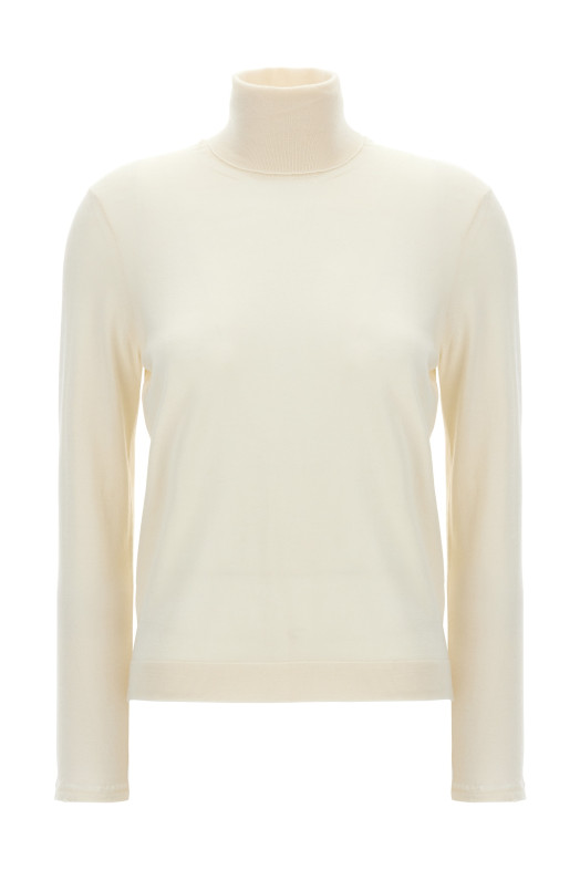 Шовковий кашеміровий светр з високим коміром Білий TOM FORD (MAK1334YAX087AW048) Шовковий кашеміровий светр з високим коміром Білий TOM FORD (MAK1334YAX087AW048)