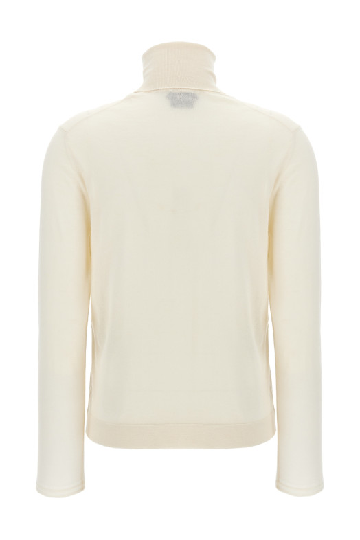 Шовковий кашеміровий светр з високим коміром Білий TOM FORD (MAK1334YAX087AW048) Шовковий кашеміровий светр з високим коміром Білий TOM FORD (MAK1334YAX087AW048)