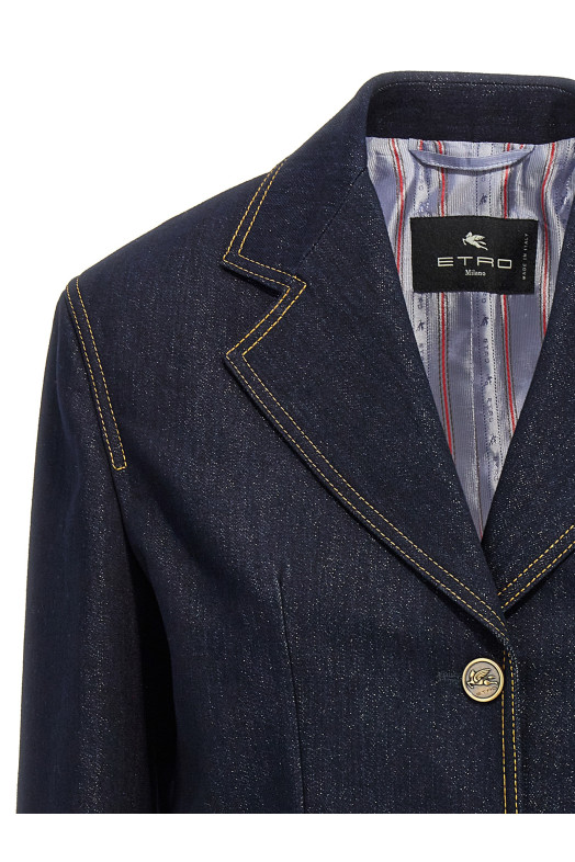 Single-breasted denim blazer Blue Single-breasted denim blazer Blue