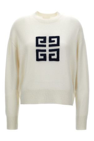 Светр з логотипом з флоку Білий GIVENCHY (BW90QY4ZEQ131) Светр з логотипом з флоку Білий GIVENCHY (BW90QY4ZEQ131)