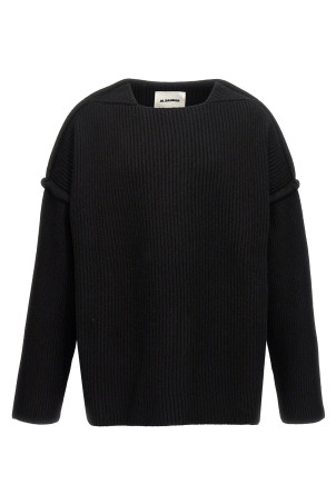 Свитер с геометрическим вырезом Черный JIL SANDER (J21GP0153J14747001) Свитер с геометрическим вырезом Черный JIL SANDER (J21GP0153J14747001)