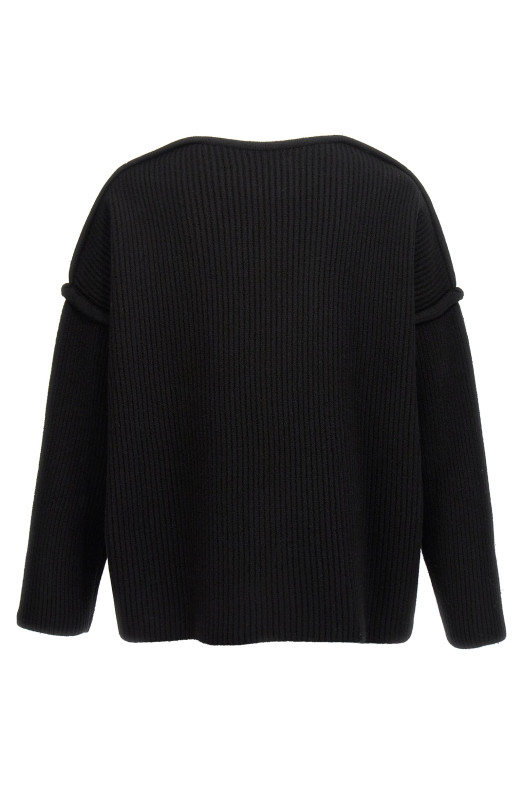 Светр з геометричним вирізом Чорний JIL SANDER (J21GP0153J14747001) Светр з геометричним вирізом Чорний JIL SANDER (J21GP0153J14747001)